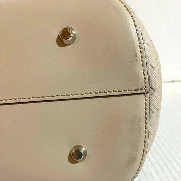 Nicoli Cream leather satchel handbag - Picture 3 of 9